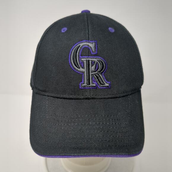 Fan Favorite Strapback Hat Black OSFA Colorado Rockies Embroidered Logo MLB - Picture 2 of 10